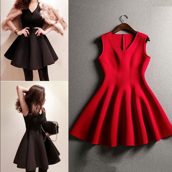casual dresses hepburn scalloped black red sleeveless v neck elastic knitted knee length women's 2021 fashion bodycon dress, Black;gray
casual dresses hepburn scalloped black red sleeveless v neck elastic knitted knee length women's 2021 fashion bodycon dress, Black;gray