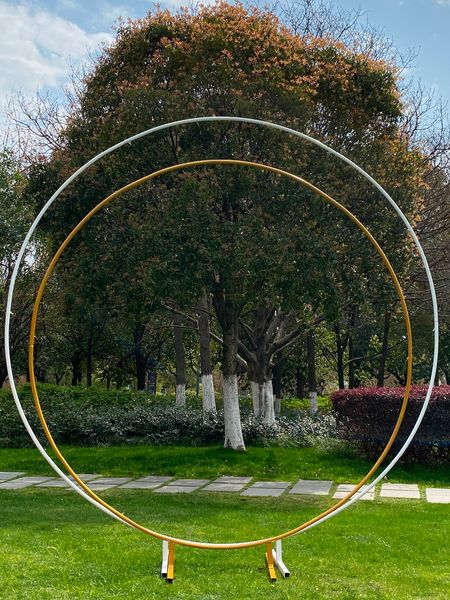gold/white circle wedding arch background wrought iron shelf decorative props diy round party flower with frame
gold/white circle wedding arch background wrought iron shelf decorative props diy round party flower with frame