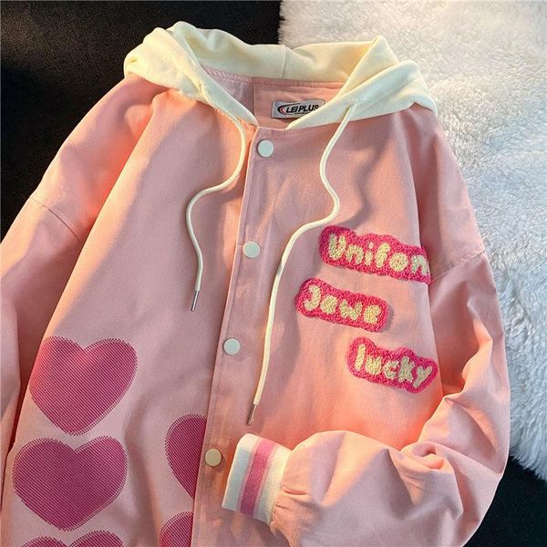 women's jackets love baseball uniform spring and autumn thin loose korean jacket high street couples coat., Black;brown
women's jackets love baseball uniform spring and autumn thin loose korean jacket high street couples coat., Black;brown