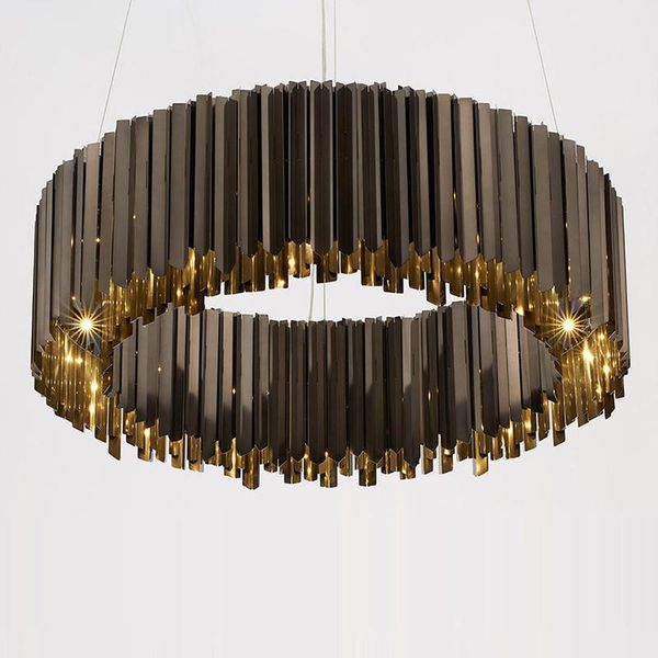 pendant lamps living room luxury chandelier square dining light creative design model modern art