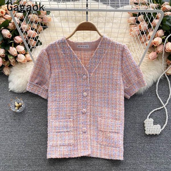 women's jackets gagaok for women 2021 summer office lady plaid v-neck simple jacket loose korean chic fashion outwear coats, Black;brown
women's jackets gagaok for women 2021 summer office lady plaid v-neck simple jacket loose korean chic fashion outwear coats, Black;brown