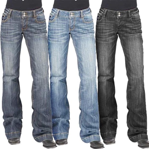 women's jeans women printed pocket stretch bootcut denim pants female mid waist casual large size long trousers mom, Blue
women's jeans women printed pocket stretch bootcut denim pants female mid waist casual large size long trousers mom, Blue