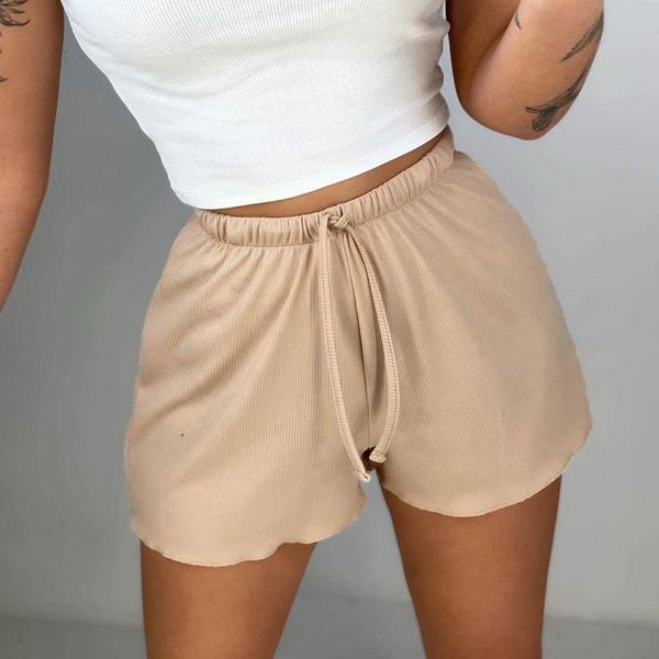 women's shorts y- casual plus size solid sports knit ribbed drawstring elastic waist women summer loose home short, White;black
women's shorts y- casual plus size solid sports knit ribbed drawstring elastic waist women summer loose home short, White;black