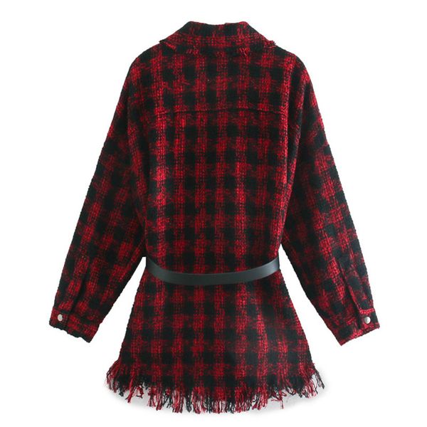 hadara style preppy turn down collar blouses fashion tie belt waist shirts women elegant red plaid female ladi z6n2, White
hadara style preppy turn down collar blouses fashion tie belt waist shirts women elegant red plaid female ladi z6n2, White