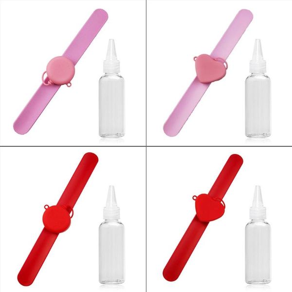 watch bands round heart hand sanitizer dispenser bracelet travel portable silicone slap ring wristband strap refillable wearable, Black;brown
watch bands round heart hand sanitizer dispenser bracelet travel portable silicone slap ring wristband strap refillable wearable, Black;brown