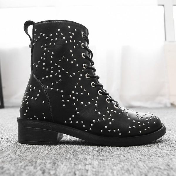 boots autumn winter square heel punk style women black rivet leather lace up ankle motorcycle boot ladies botas mujer
boots autumn winter square heel punk style women black rivet leather lace up ankle motorcycle boot ladies botas mujer