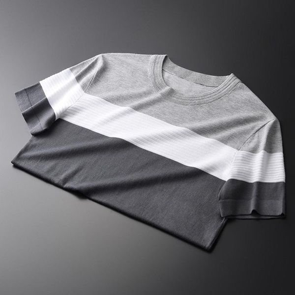 men's t-shirts arrival men luxury knitted stripe short sleeve mens plus size 4xl casual fashion slim fit man tee, White;black
men's t-shirts arrival men luxury knitted stripe short sleeve mens plus size 4xl casual fashion slim fit man tee, White;black