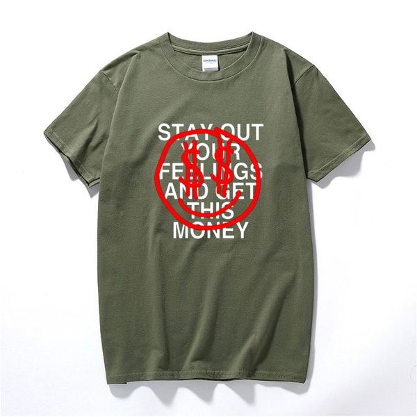fashion men's t-shirts stay out your feelings money trend short sleeve tees shirt hip hop vintage men streetwear cotton, White;black
fashion men's t-shirts stay out your feelings money trend short sleeve tees shirt hip hop vintage men streetwear cotton, White;black