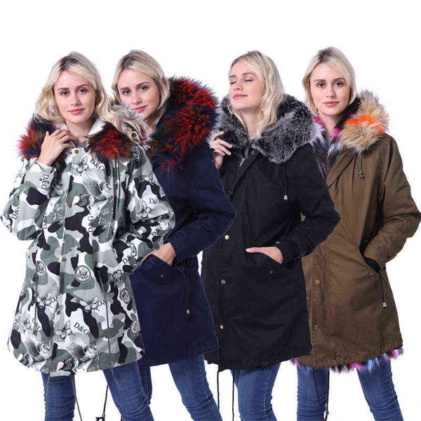 nick clothes large thickened inner liner medium and long wool collar leisure parker cotton women 211207, Black
nick clothes large thickened inner liner medium and long wool collar leisure parker cotton women 211207, Black