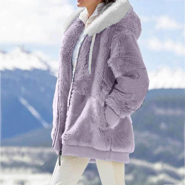 women's jackets harajuku stitching pocket hooded jacket pullover warm artificial wool pockets coat outwear chaqueta mujer#wy, Black;brown
women's jackets harajuku stitching pocket hooded jacket pullover warm artificial wool pockets coat outwear chaqueta mujer#wy, Black;brown