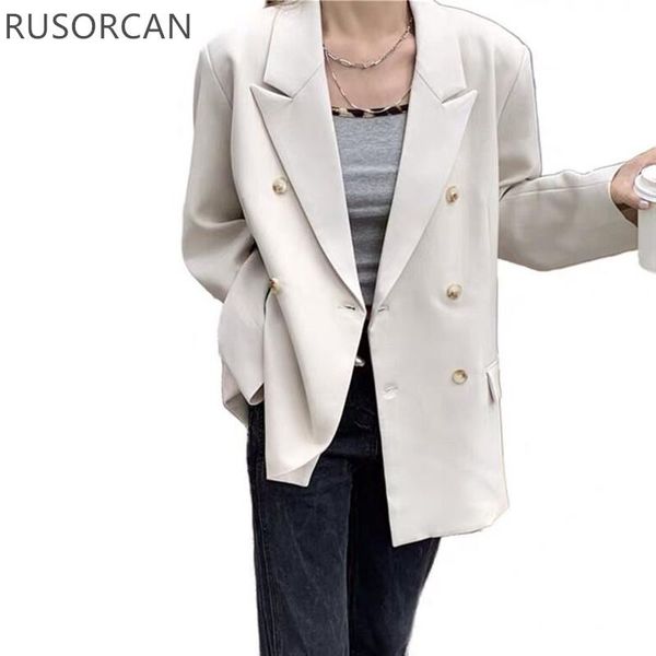 women's suits & blazers spring korean version of 2021 loose mid-length design sense drape fried street casual long-sleeved suit jacket, White;black
women's suits & blazers spring korean version of 2021 loose mid-length design sense drape fried street casual long-sleeved suit jacket, White;black
