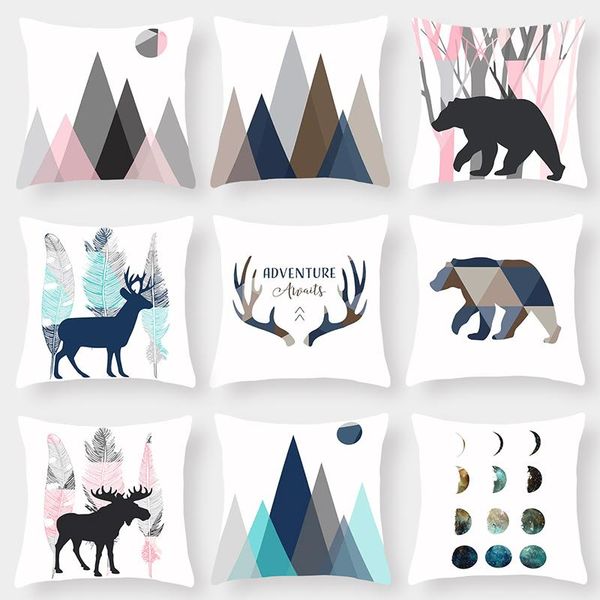 cushion/decorative pillow geometric triangles bear deer moose cushion covers nordic modern mountain adventure art cover white case
cushion/decorative pillow geometric triangles bear deer moose cushion covers nordic modern mountain adventure art cover white case