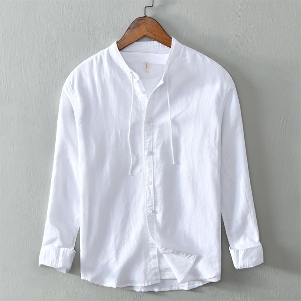 2021 unique design new brand cotton and linen white long-sleeved casual shirts for men stand collar solid shirt mens camisa mg38, White;black
2021 unique design new brand cotton and linen white long-sleeved casual shirts for men stand collar solid shirt mens camisa mg38, White;black