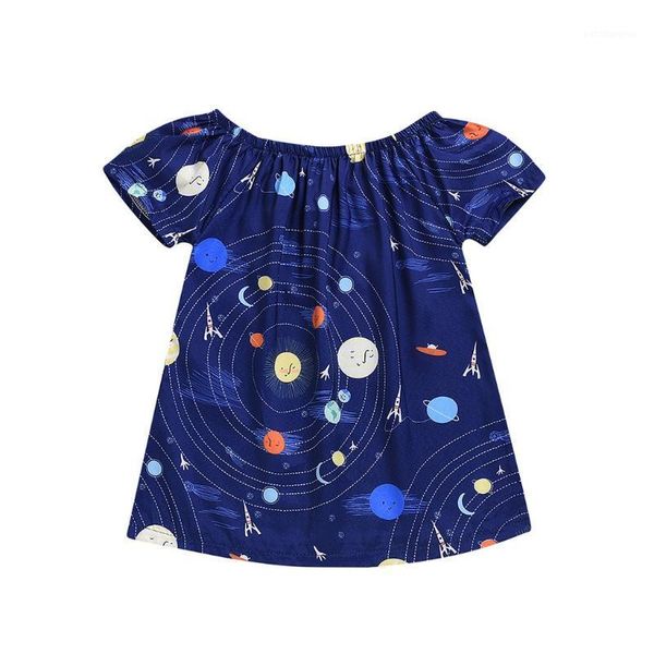 girls dress baby short sleeve cartoon space airship fashion kids knee length summer girl casual clothes girl's dresses1, Red;yellow
girls dress baby short sleeve cartoon space airship fashion kids knee length summer girl casual clothes girl's dresses1, Red;yellow