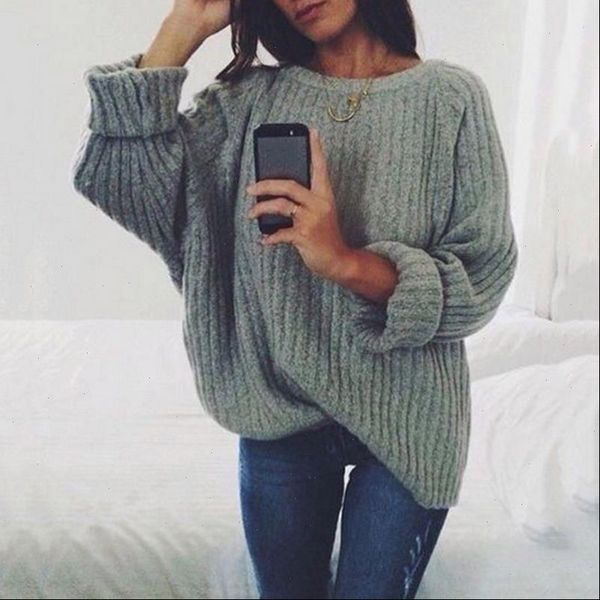 women o neck knitted sweater solid color 2021 autumn winter pullovers female sweaters jumper ladies loose knitwear dropshipping, White;black
women o neck knitted sweater solid color 2021 autumn winter pullovers female sweaters jumper ladies loose knitwear dropshipping, White;black