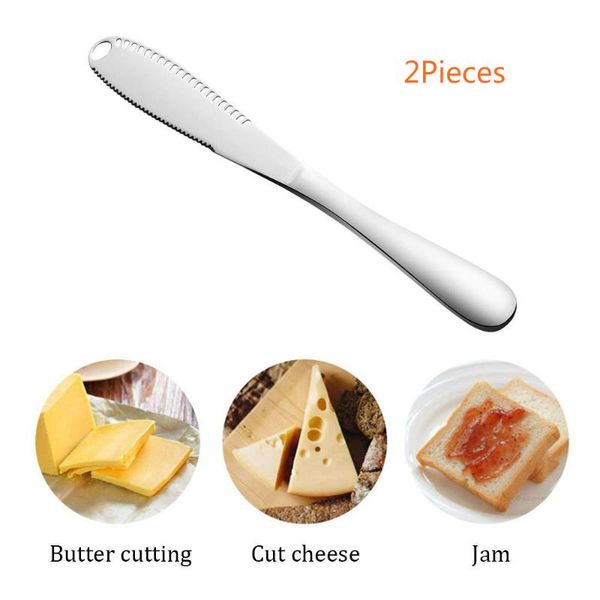 dinnerware sets 2packs stainless steel 3 in 1 butter knife with holes for curler spreader bread slicer cheese spreaders kitchen tool
dinnerware sets 2packs stainless steel 3 in 1 butter knife with holes for curler spreader bread slicer cheese spreaders kitchen tool