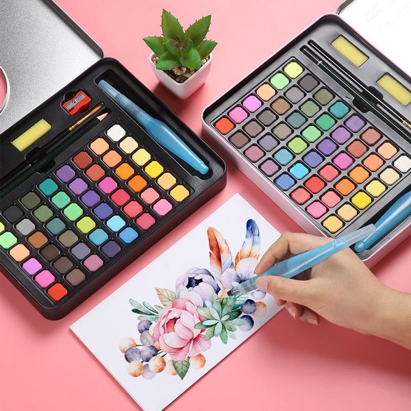 gift sets 2021 36/48 color solid portable watercolor paint set powder tin box children's sketch art supplies for artist
gift sets 2021 36/48 color solid portable watercolor paint set powder tin box children's sketch art supplies for artist