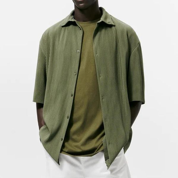 men's casual shirts solid color 2021 fashion spring summer short sleeve shirt male oversize clothing, White;black
men's casual shirts solid color 2021 fashion spring summer short sleeve shirt male oversize clothing, White;black