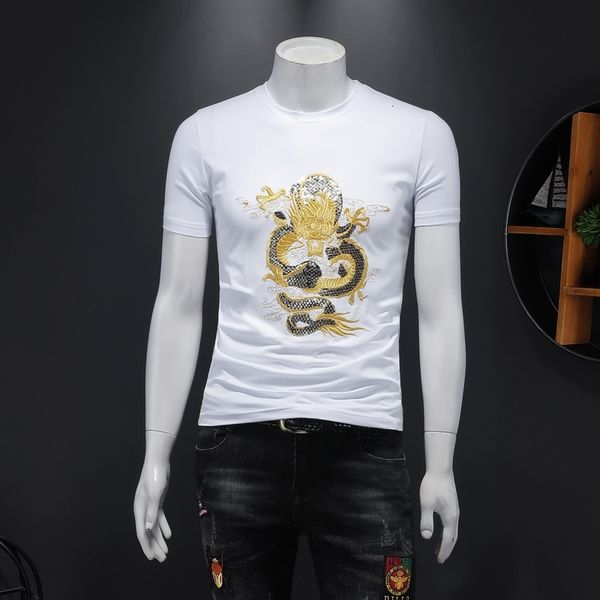 2021 new big china dragon size embroidered fashion summer short male t-shirts fine streetwear t-shirt 3l2c, Black;brown
2021 new big china dragon size embroidered fashion summer short male t-shirts fine streetwear t-shirt 3l2c, Black;brown