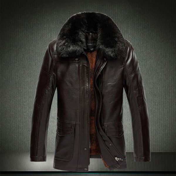 men winter fur collar velvet fleece leather jacket keep warm thick stylish mans coat big size 6xl 5xl 7xl 1203 9vh6, Black
men winter fur collar velvet fleece leather jacket keep warm thick stylish mans coat big size 6xl 5xl 7xl 1203 9vh6, Black