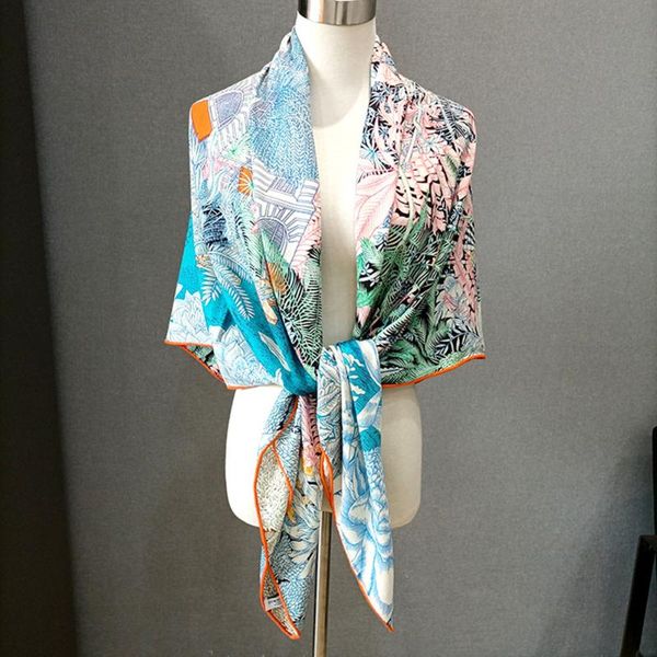 scarves high-end elegant women's exquisite tropical rain forest fubao double-sided printing quality silk and cashmere warm scarf shawl, Blue;gray
scarves high-end elegant women's exquisite tropical rain forest fubao double-sided printing quality silk and cashmere warm scarf shawl, Blue;gray