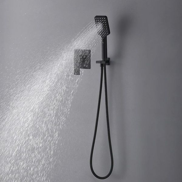 bathroom shower sets black plated wall mounted brass faucet set with square mixer valve 4 inch 3 modes handheld head,simplified
bathroom shower sets black plated wall mounted brass faucet set with square mixer valve 4 inch 3 modes handheld head,simplified