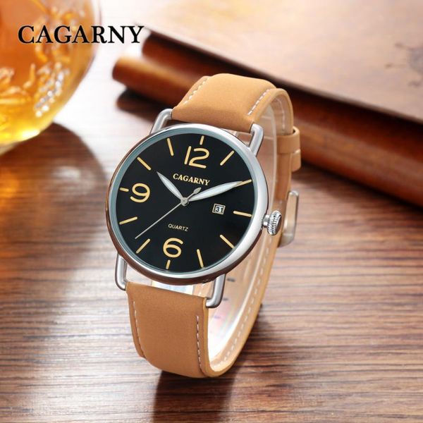 wristwatches cagarny men waterproof watches montre military sport leather strap quartz watch reloj hombre male clock relogio, Slivery;brown
wristwatches cagarny men waterproof watches montre military sport leather strap quartz watch reloj hombre male clock relogio, Slivery;brown