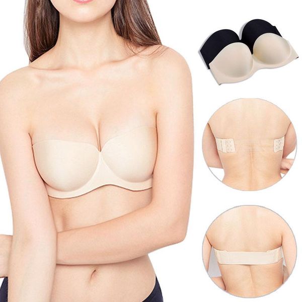 bras women magic push up bra strapless underwired back band invisible, Red;black
bras women magic push up bra strapless underwired back band invisible, Red;black