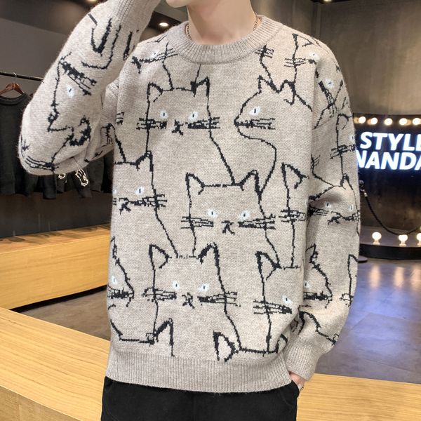 2021 new arrival from the warm, thick of men sweater-neck men's nightgown knitted clothing winter sweatshirt hombre cfzl, White;black
2021 new arrival from the warm, thick of men sweater-neck men's nightgown knitted clothing winter sweatshirt hombre cfzl, White;black