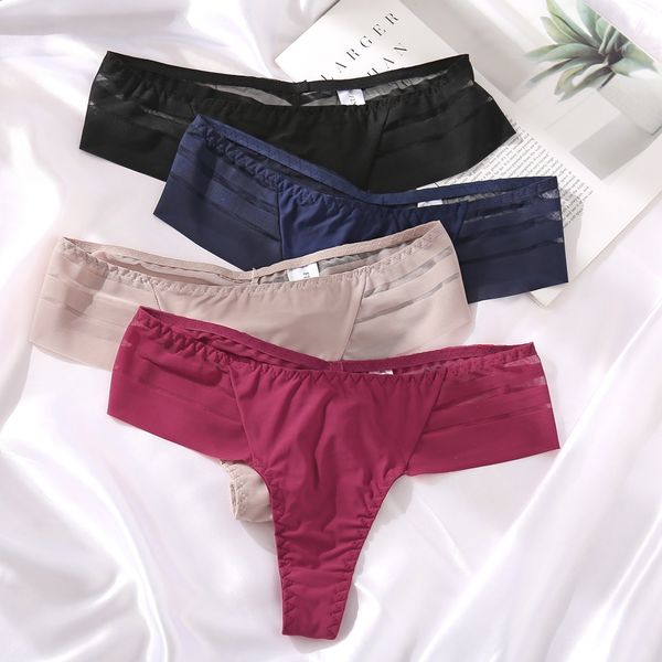 set women's g-string panties seamless panties perspective underwear see-through underpants girls intimates lingerie, Black;pink
set women's g-string panties seamless panties perspective underwear see-through underpants girls intimates lingerie, Black;pink