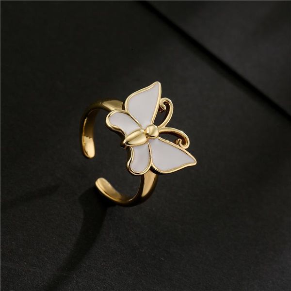 cluster rings 2021 romantic thin open ring band oil enamel adjustable jewelry copper gold color multicolor butterfly for women, Golden;silver
cluster rings 2021 romantic thin open ring band oil enamel adjustable jewelry copper gold color multicolor butterfly for women, Golden;silver