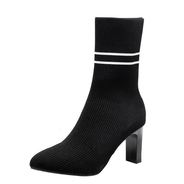 finger pointed, breathable, flying high-heeled stretch in the shape fabric shoes made of women's boots 62km, Black
finger pointed, breathable, flying high-heeled stretch in the shape fabric shoes made of women's boots 62km, Black