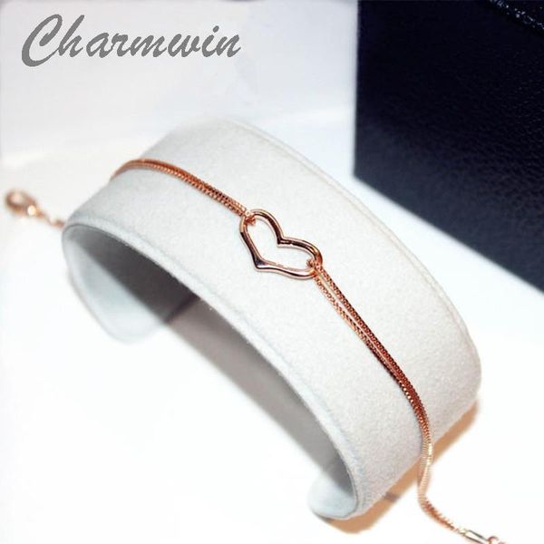 charm bracelets charmwin heart-shaped for women fashion jewelry korean temperament simple wild chain bracelet ps0196, Golden;silver
charm bracelets charmwin heart-shaped for women fashion jewelry korean temperament simple wild chain bracelet ps0196, Golden;silver
