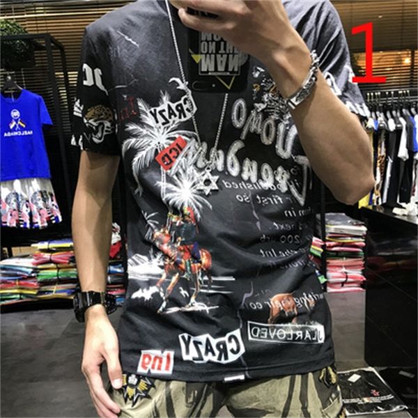 2021 new original printed round neck short-sleeved t-shirt loose cotton 2 lr8y, White;black
2021 new original printed round neck short-sleeved t-shirt loose cotton 2 lr8y, White;black