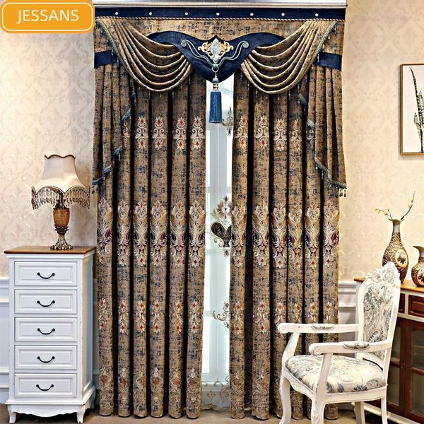 curtain & drapes luxury european style curtains for living room bedroom jacquard embroidery valance window treatment home decoration
curtain & drapes luxury european style curtains for living room bedroom jacquard embroidery valance window treatment home decoration