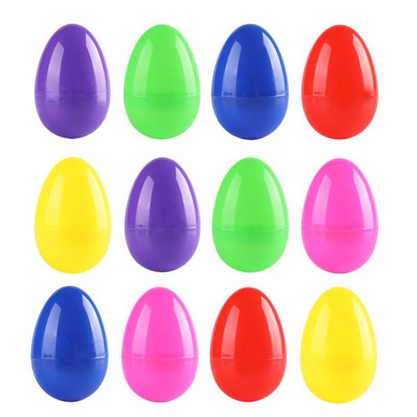 party favor 12pcs colorful easter eggs children's handmade diy plastic egg shell fu 
party favor 12pcs colorful easter eggs children's handmade diy plastic egg shell fu
