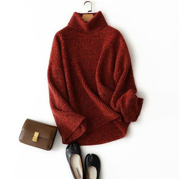 women's sweaters shuchan thick turtleneck women sweater solid casual loose-fitting 100% cashmere warm womens knit pullover autumn, White;black
women's sweaters shuchan thick turtleneck women sweater solid casual loose-fitting 100% cashmere warm womens knit pullover autumn, White;black