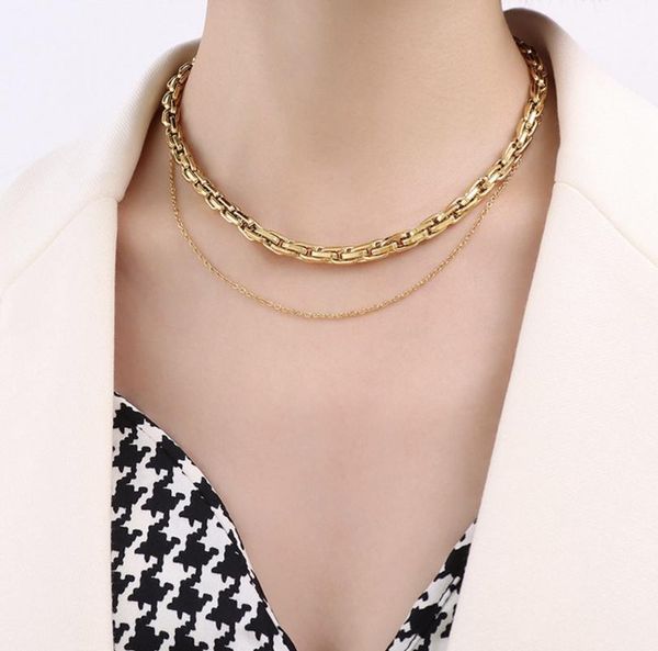 chokers women's stainless steel chker neck ins fashion gold color necklace jewelry 0.6cm wide teens girls party accessories, Golden;silver
chokers women's stainless steel chker neck ins fashion gold color necklace jewelry 0.6cm wide teens girls party accessories, Golden;silver