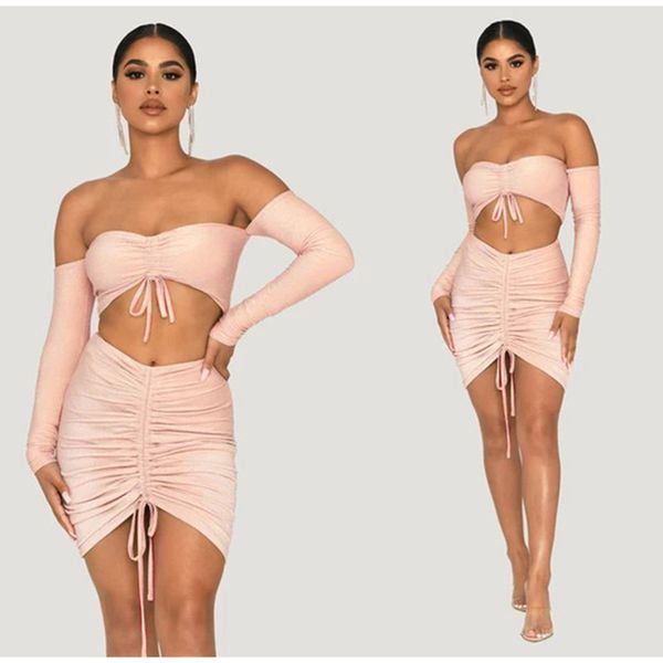 off shoulder glitter long sleeve crop and skirts 2 piece set drawstring ruched matching sets party club, White
off shoulder glitter long sleeve crop and skirts 2 piece set drawstring ruched matching sets party club, White