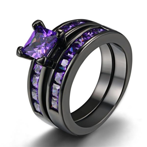 wedding rings jqueen 2 pcs/set colorful crystal geometric ring sets woman men's black gold bands drill prong setting finger ssts, Slivery;golden
wedding rings jqueen 2 pcs/set colorful crystal geometric ring sets woman men's black gold bands drill prong setting finger ssts, Slivery;golden