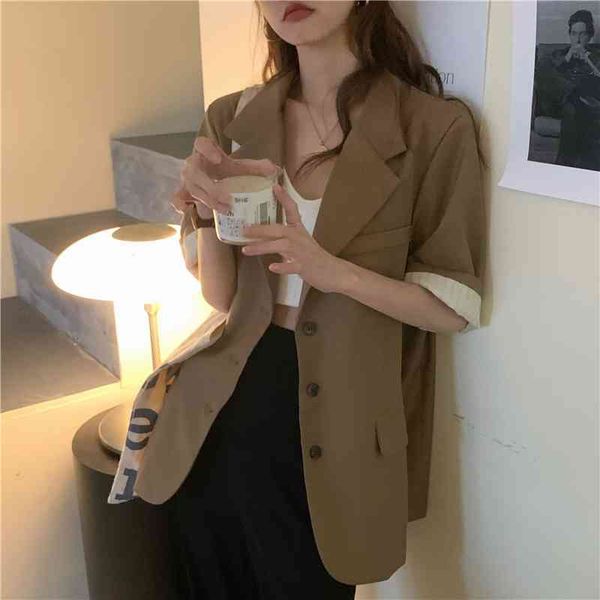 women's suits & blazers all match khaki office lady streetwear short sleeves vintage jackets outwear casual coats new retro girls, White;black
women's suits & blazers all match khaki office lady streetwear short sleeves vintage jackets outwear casual coats new retro girls, White;black