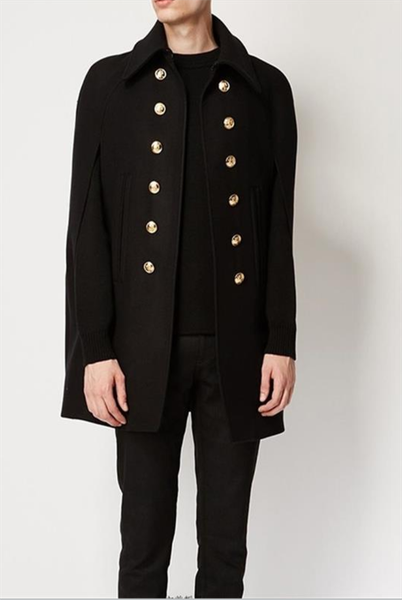men's trench coats autumn and winter lapel solid color gold double breasted design cape men overcoat youth fashion royal style, Tan;black
men's trench coats autumn and winter lapel solid color gold double breasted design cape men overcoat youth fashion royal style, Tan;black
