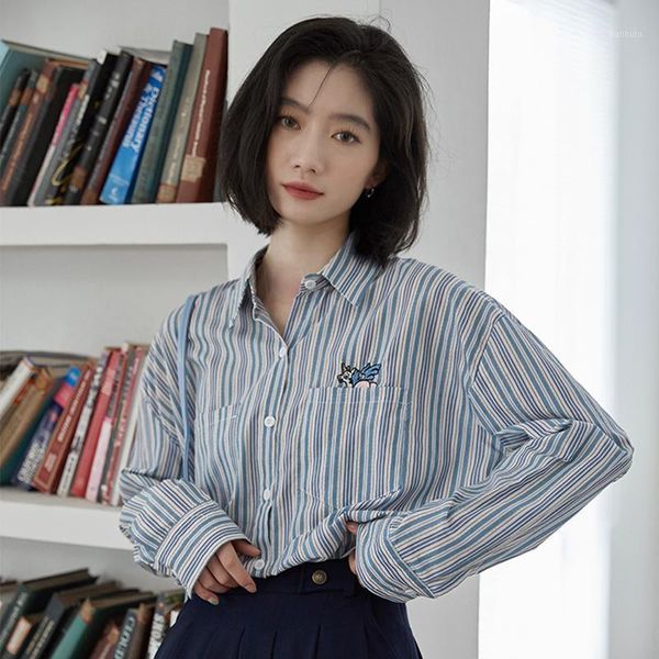 women's blouses & shirts spring/autumn korean style women long sleeve turn-down collar blouse pockets design cotton striped single-brea, White
women's blouses & shirts spring/autumn korean style women long sleeve turn-down collar blouse pockets design cotton striped single-brea, White