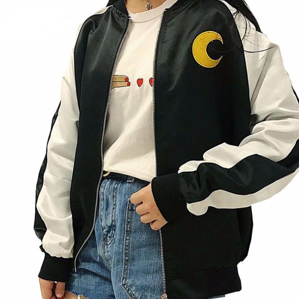 japanese soft sister preppy style sailor moon cartoon embroidery coats harajuku bf cute cardigan spring women bomber jackets, Tan;black
japanese soft sister preppy style sailor moon cartoon embroidery coats harajuku bf cute cardigan spring women bomber jackets, Tan;black