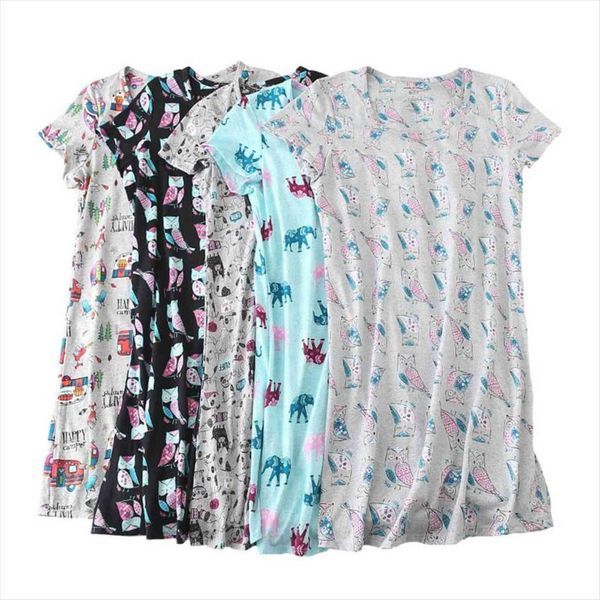 summer sleep dress women sleepwear short sleeve cotton cartoon printed round neck large size loose comfort homewear, Black;red
summer sleep dress women sleepwear short sleeve cotton cartoon printed round neck large size loose comfort homewear, Black;red