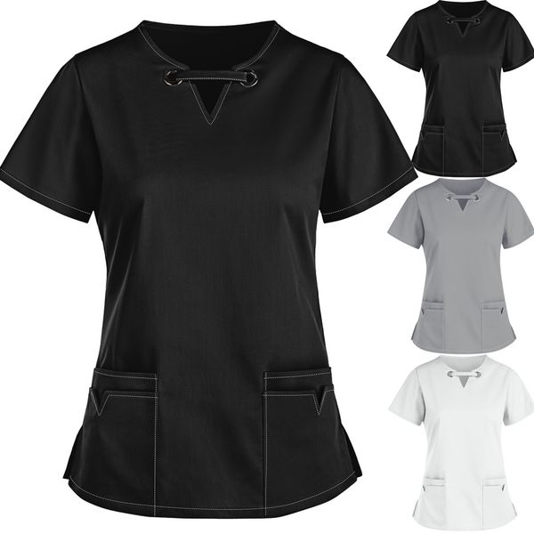 new uniform accessories from nurse women vogue v-neck handicap bluse short pocket sound d52j, White;black
new uniform accessories from nurse women vogue v-neck handicap bluse short pocket sound d52j, White;black