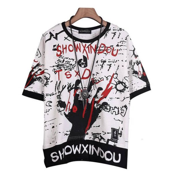 2021 new harajuku coreano punk camiseta masculina vero hip hop s streetwear graffiti oversize tshirt masculino casual de alta rua superi, White;black
2021 new harajuku coreano punk camiseta masculina vero hip hop s streetwear graffiti oversize tshirt masculino casual de alta rua superi, White;black