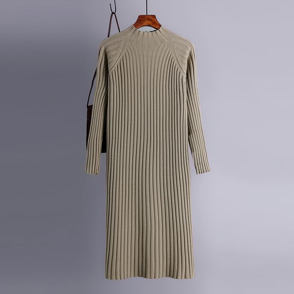 turtleneck knitted dress women autumn winter fashion long sleeve sweater dress korean style thick warm streetwear dress, Black;gray
turtleneck knitted dress women autumn winter fashion long sleeve sweater dress korean style thick warm streetwear dress, Black;gray