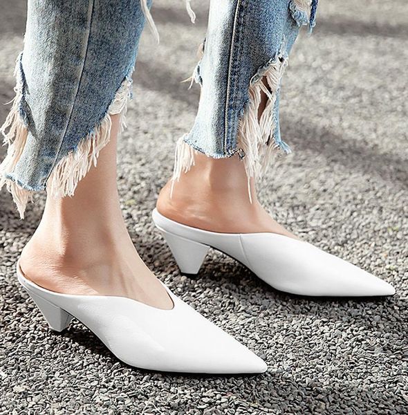slippers fashion shoes women pointed toe summer leather sandals career slingback zapatos de mujer cozy slides, Black
slippers fashion shoes women pointed toe summer leather sandals career slingback zapatos de mujer cozy slides, Black