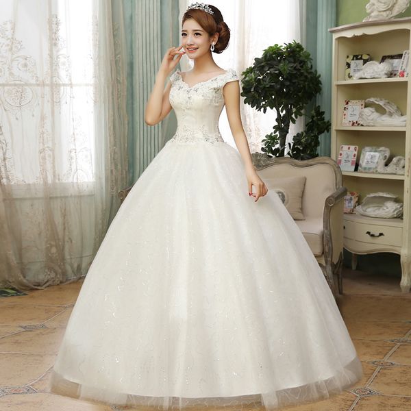 2021 spring and summer off shoulder high-end korean version slim binding large wedding drs, White
2021 spring and summer off shoulder high-end korean version slim binding large wedding drs, White
